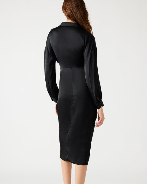 BACKORDER - Kellana V-Neck Lace Dress in Black