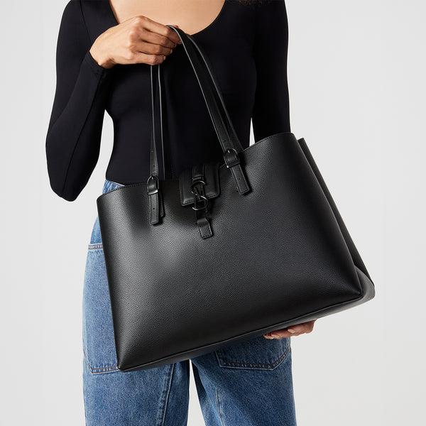 Bking-p Black Shoulder Tote Bag 