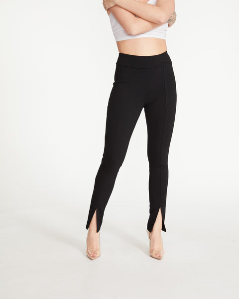 NYDJ Women's Basic Ponte Legging with Front Slit, Black, 0 : :  Clothing, Shoes & Accessories