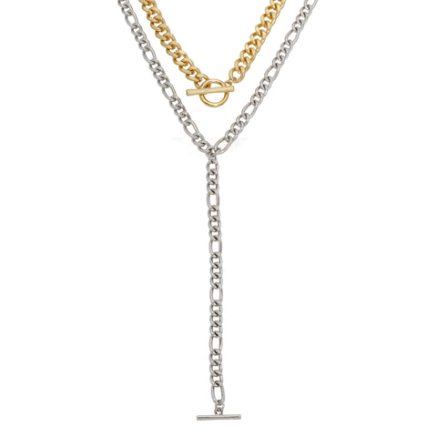 Gold & Silver Multi Chain Necklaces - Steve Madden