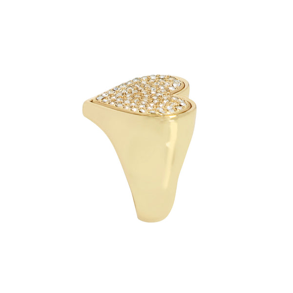 PAVE HEART RING GOLD - Jewelry - Steve Madden Canada