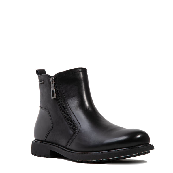 DIXON Black Leather Waterproof Boots | Men's Designer Boots – Steve ...