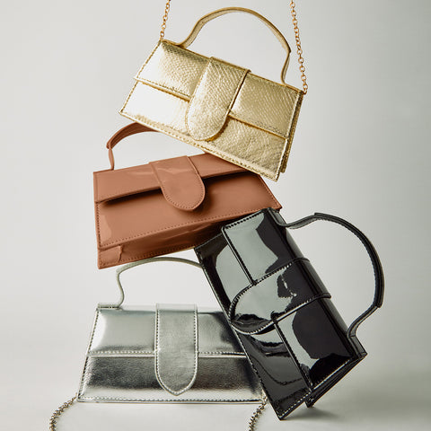 BARLAN Blush Patent Crossbody Bags | Women's Designer Handbags