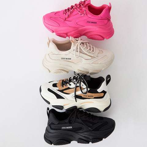 POSSESSION Black Platform Sneakers  Women's Designer Sneakers – Steve  Madden Canada