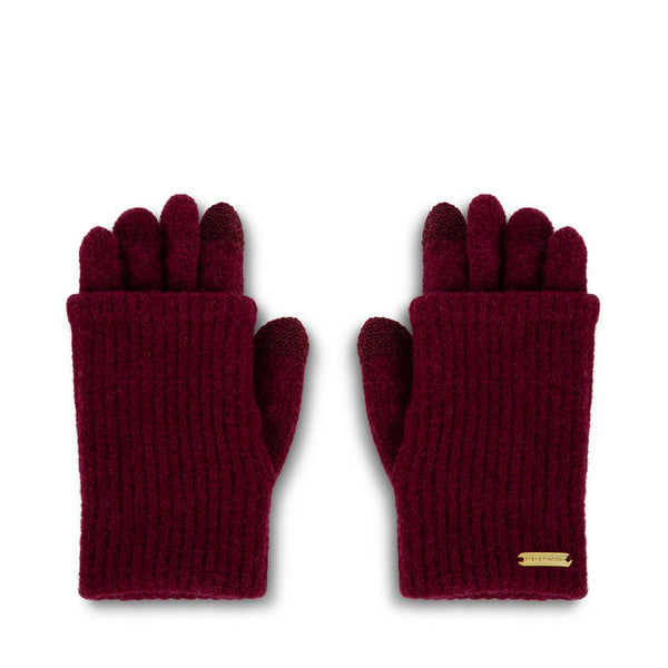 GEMMA TOUCHSCREEN GLOVES BURGUNDY - Accessories - Steve Madden Canada