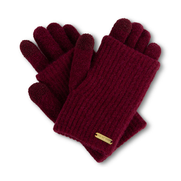 GEMMA TOUCHSCREEN GLOVES BURGUNDY - Accessories - Steve Madden Canada