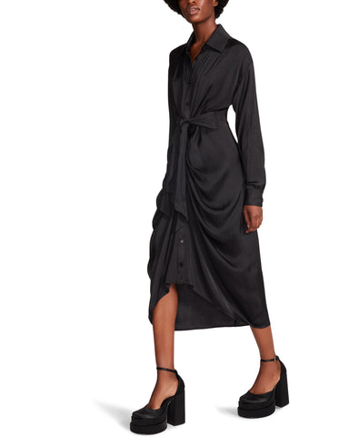 Black shirt 2024 dress long