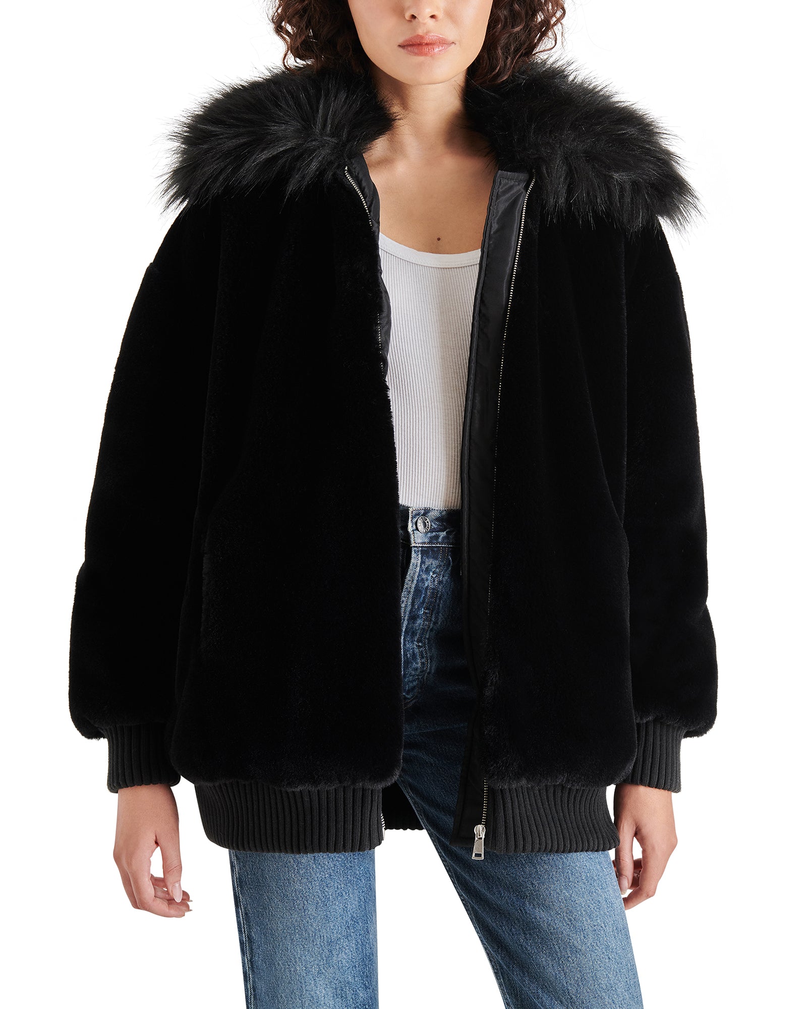 Steve madden faux outlet shearling jacket