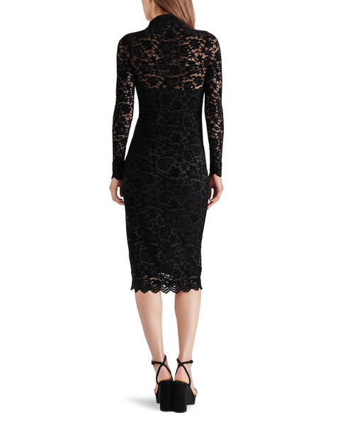 VIVIENNE Black Long Sleeve Midi Dress | Women's Designer Dresses ...