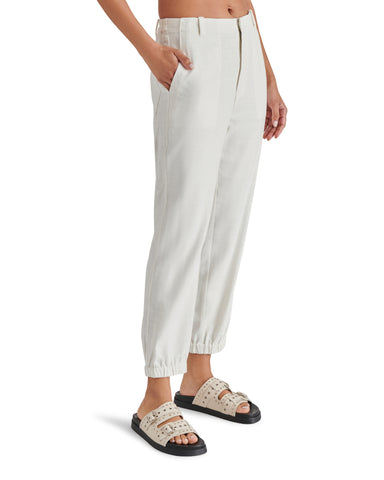 Basic Editions 100% Polyester Solid White Ivory Casual Pants Size 6 - 48%  off