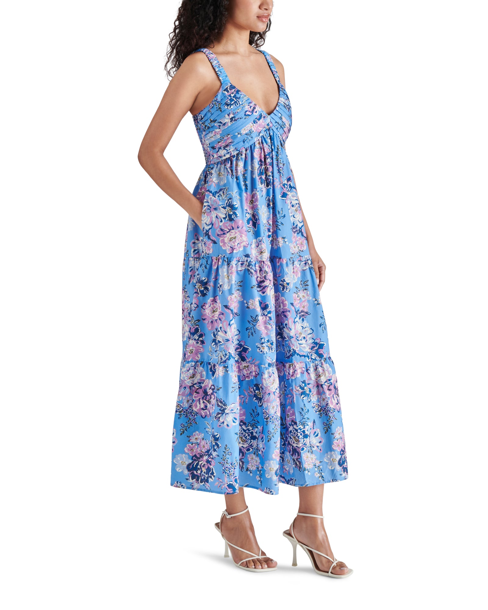 ELIORA Blue Maxi Floral Dress | Women's Designer Clothing – Steve ...