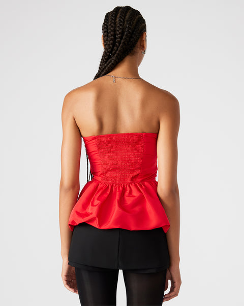 AMARI Red Strapless Top | Women's Designer Clothing – Steve Madden Canada