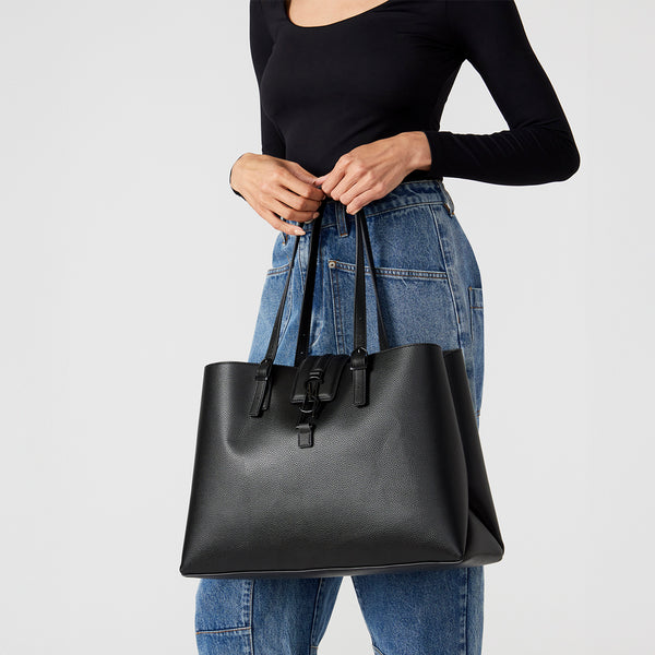 BKING-P Black Shoulder Tote Bag | Women's Designer Handbags – Steve ...