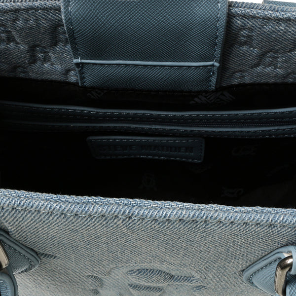 BROLA-1 Denim Mini Crossbody Strap Tote Bag | Women's Designer Handbags ...