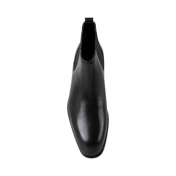 LONNIE Black Leather Men's Chelsea Boots | Men's Designer Shoes – Steve ...