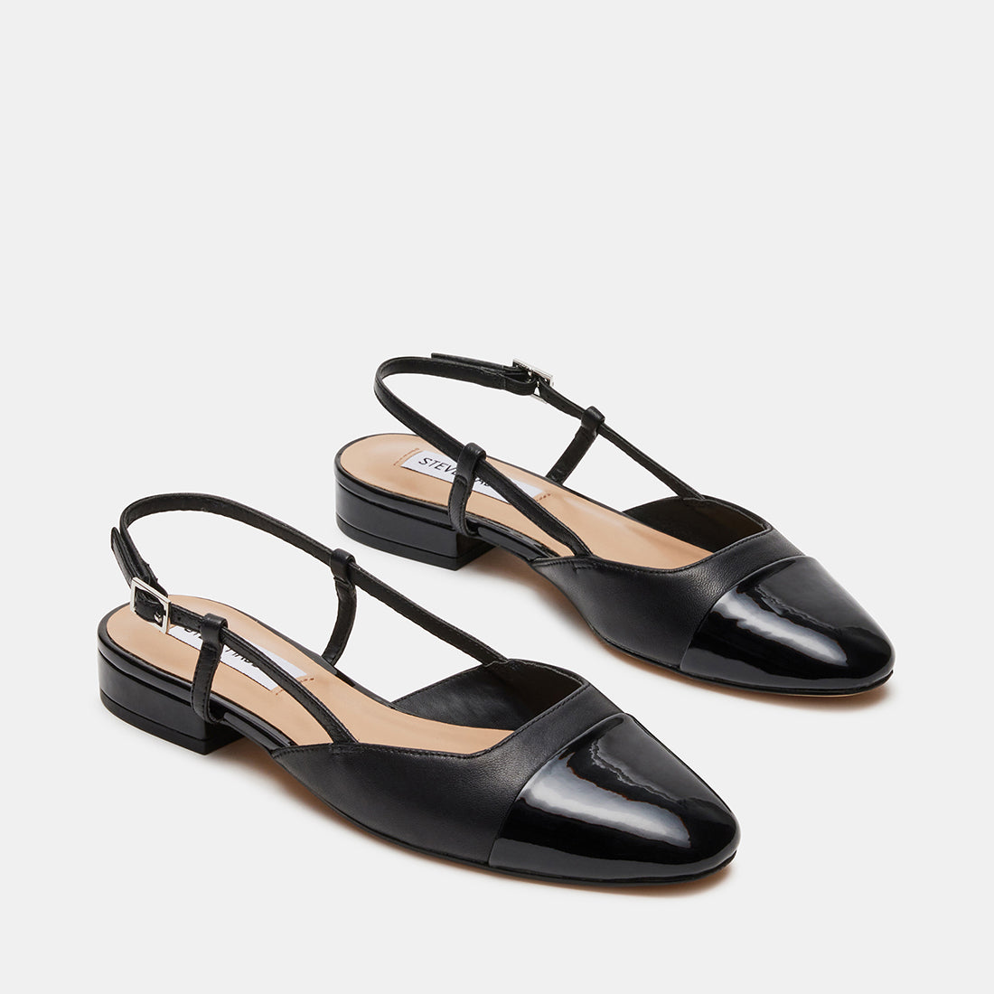 BELINDA Black Leather Ballet Flats | Women's Designer Flats – Steve ...