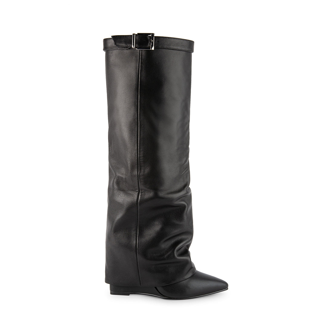 CORENNE Black Leather Knee High Boots | Women's Designer Boots – Steve ...