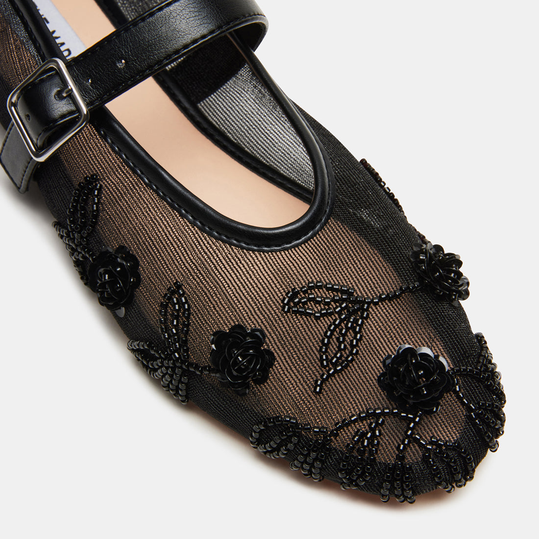 DREAMING-E Black Mesh Ballet Flat | Women's Designer Shoes – Steve ...