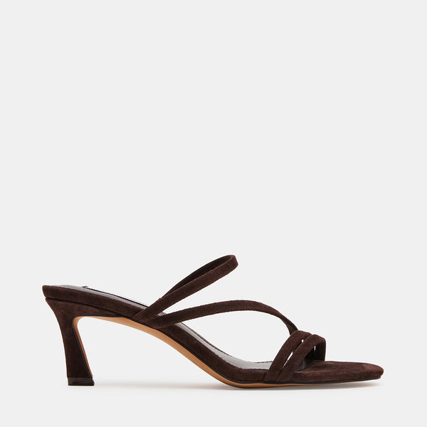 Brown kitten heel sandals hotsell