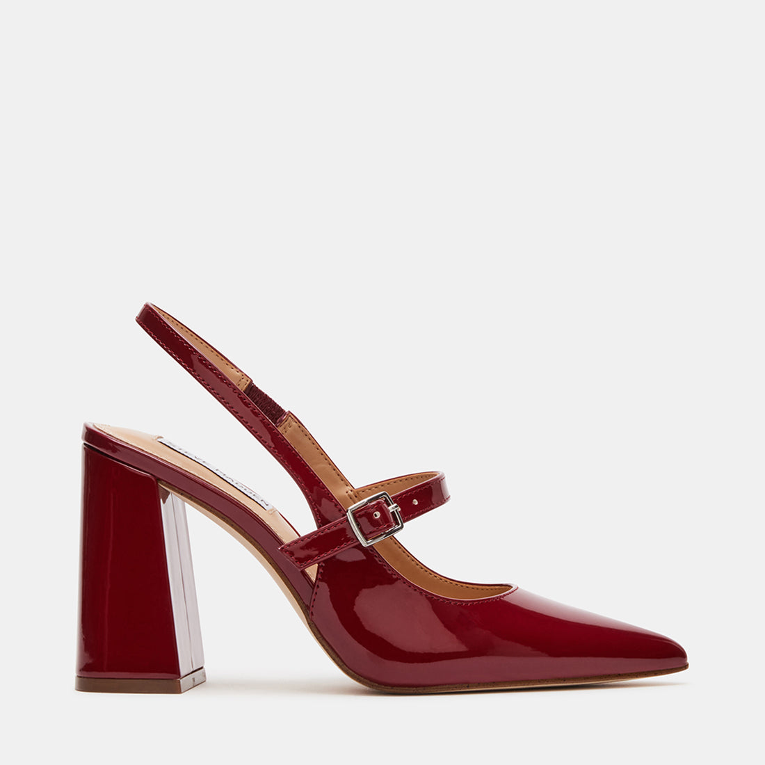 MAEGAN Burgundy Patent Slingback Pumps | Women's Designer Heels – Steve ...