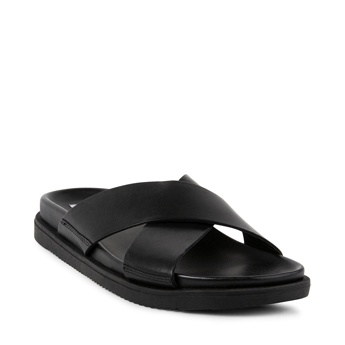 RICARDO Black Leather Men's Sandals | Men's Designer Sandals – Steve ...