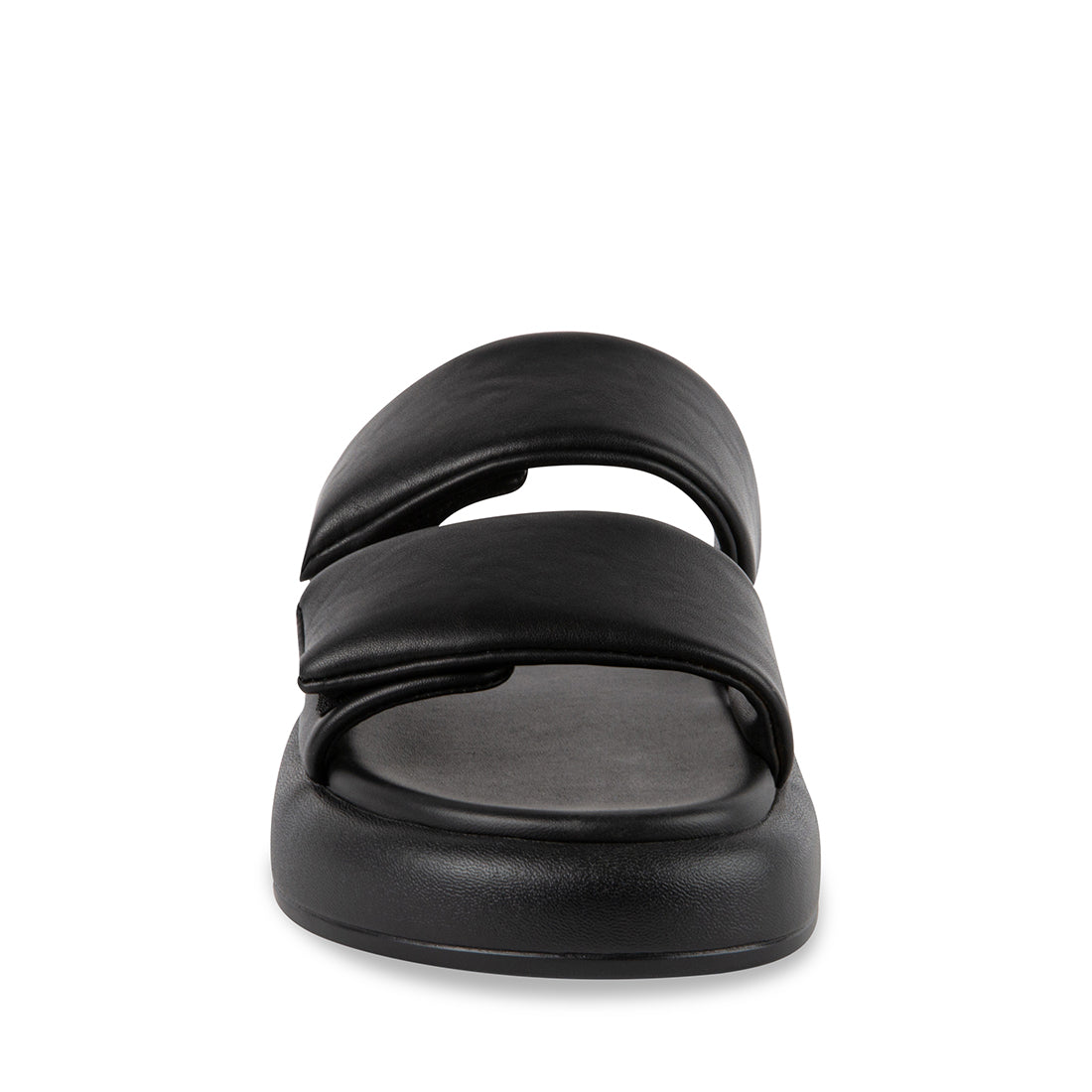 SOFTT Black Slide Sandals | Women's Designer Shoes – Steve Madden Canada