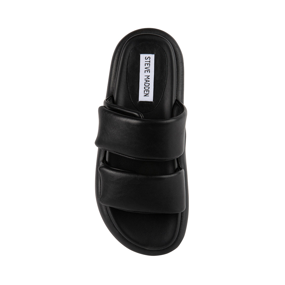 SOFTT Black Slide Sandals | Women's Designer Shoes – Steve Madden Canada