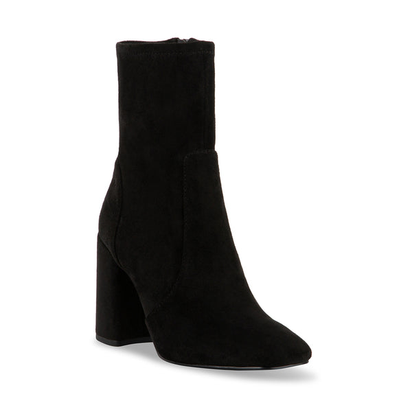 WYATT Black Fabric Block Heel Booties | Women's Designer Boots – Steve ...