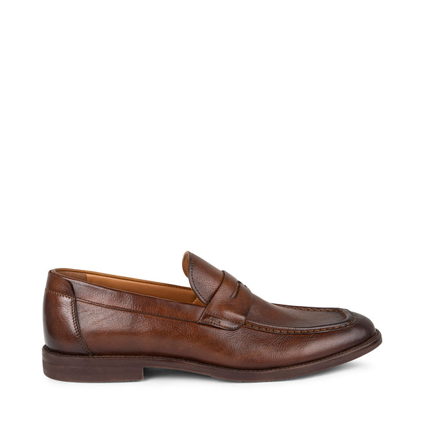 YANKO Tan Leather Slip On Loafers | Men's Designer Dress Shoes – Steve ...
