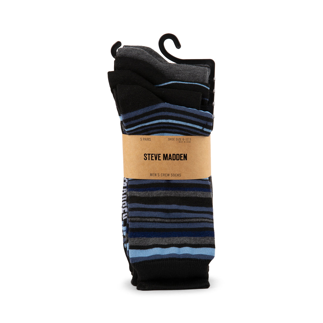 5 Pack Black Crew Socks  Men's Designer Accessories – Steve Madden Canada