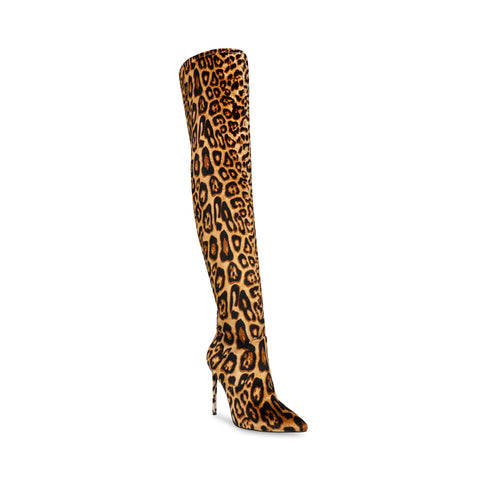 Knee high shop leopard boots