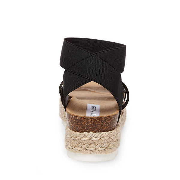 KIMMIE Black Platform Sandals | Women's Designer Sandals – Steve Madden ...