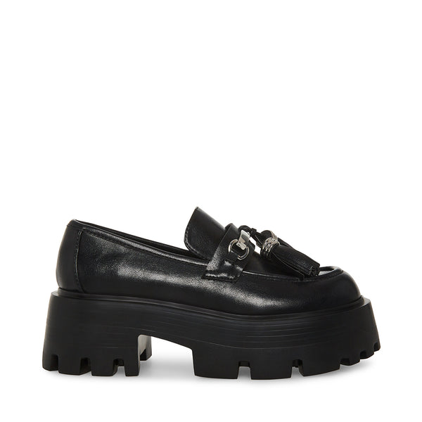 MAJOR Black Platform Loafers | Women's Designer Loafers – Steve Madden ...