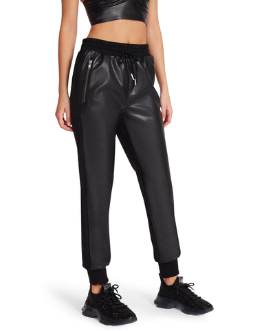 Plus Size LIMITED COLLECTION Black Faux Leather Joggers