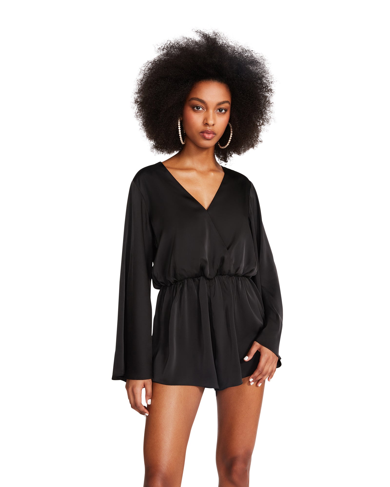 FARRAH Black Romper | Women's Designer Jumpsuits – Steve