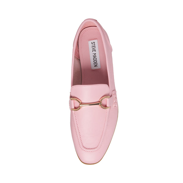 CARRINE Pink Leather Women's Loafers | Women's Designer Loafers – Steve ...