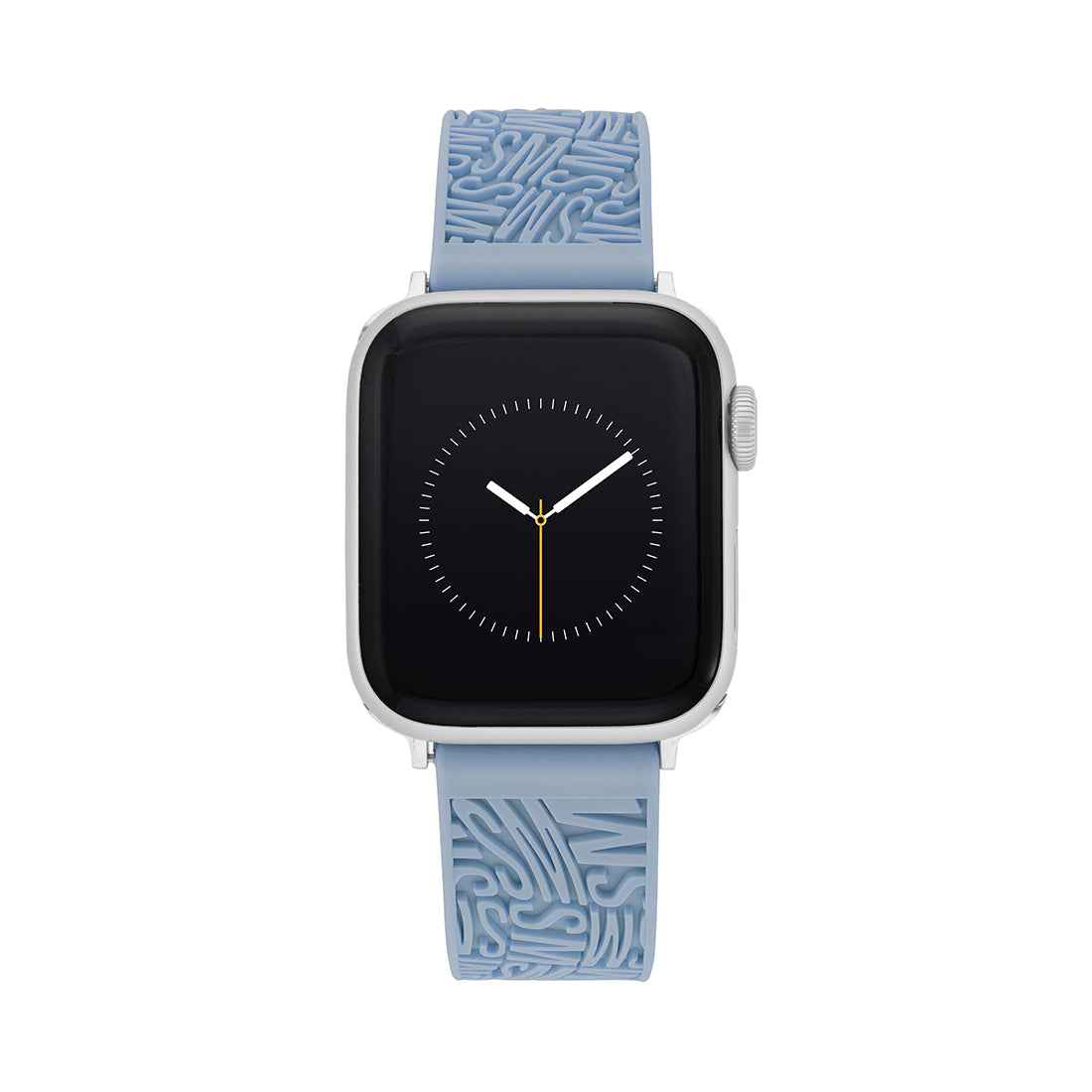 Blue Apple Watch Rubber Logo Bands 42 44 45MM Women s Designer